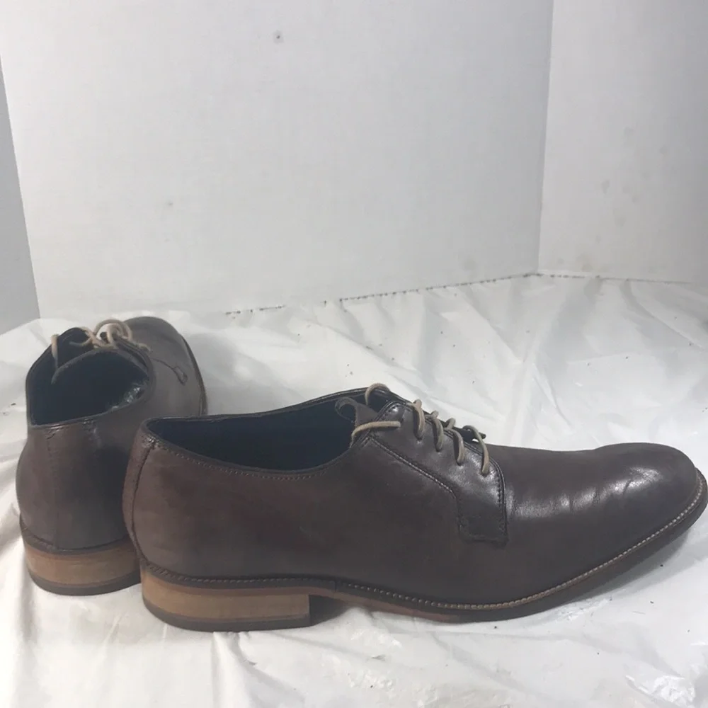 Cole Haan Men's Williams Postman Brown Leather Lace Up Oxford Derby Shoes